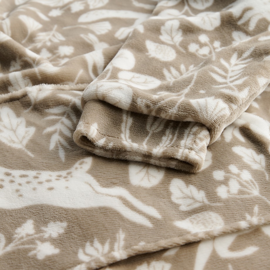 Ponczo Misne z motywem zwierząt leśnych