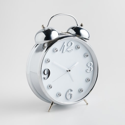 Zegar stojący typu budzik z cyrkoniami diamondo