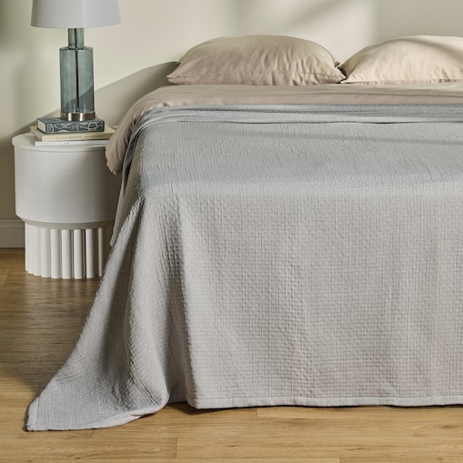 Narzuta Z Bawełną Matela 240x260 cm w groszki