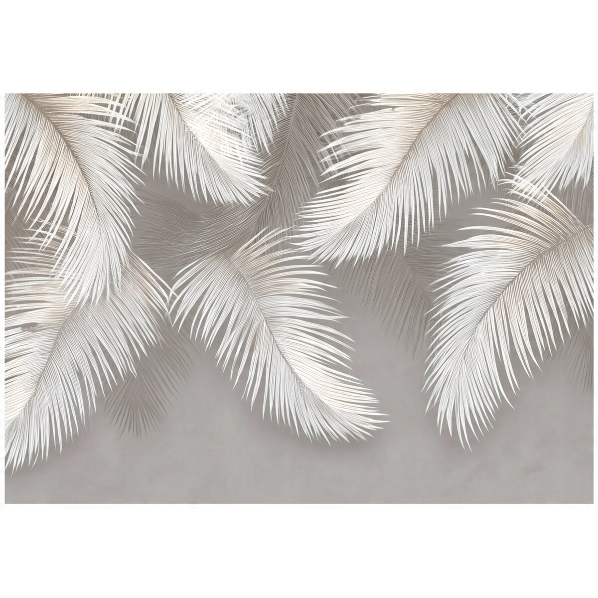 Fototapeta Do Sypialni Salonu Na Flizelinie Liście Beton Szary 350x250