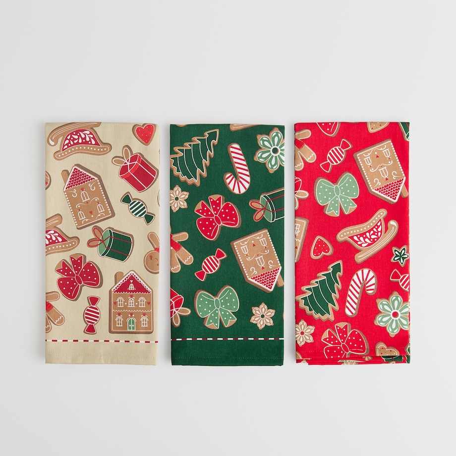 Komplet Ścierek Ginno 45x65 cm z motywem piernika