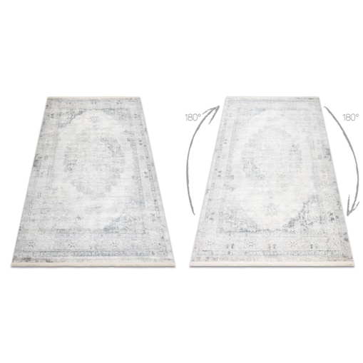 Dywan DISTIN 0201A biały / niebieski / 80x150 cm