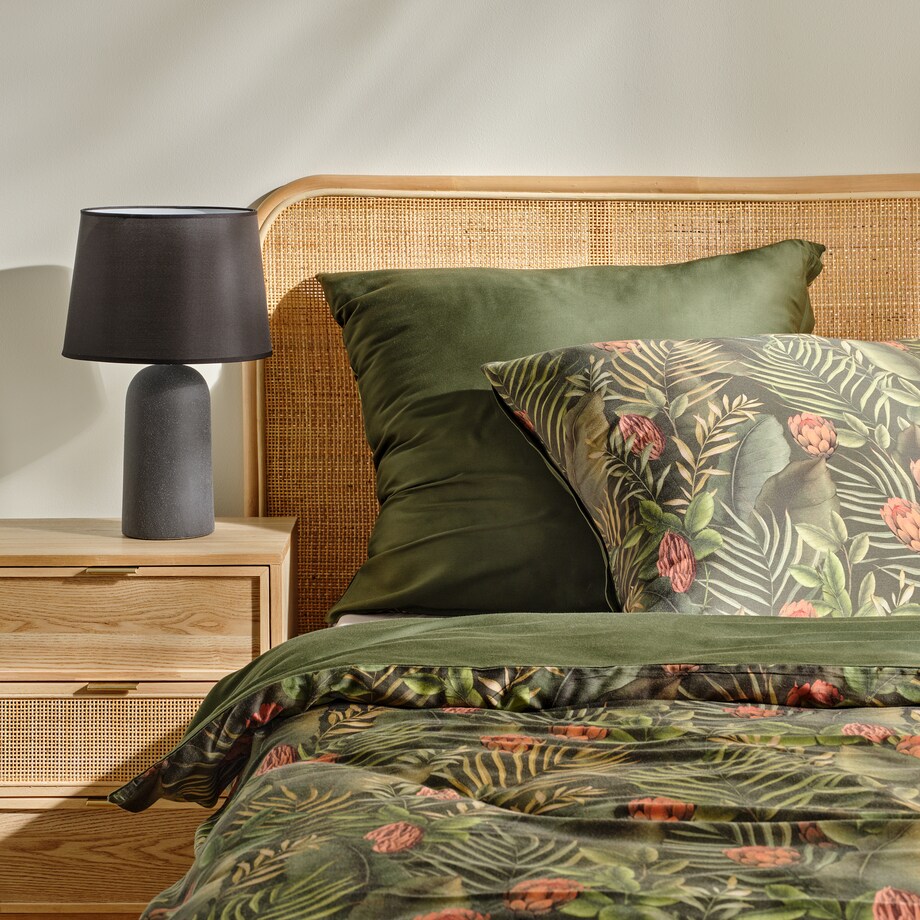 Pościel z bawełny satynowej Tropini 160x200 cm z motywem tropikalnym