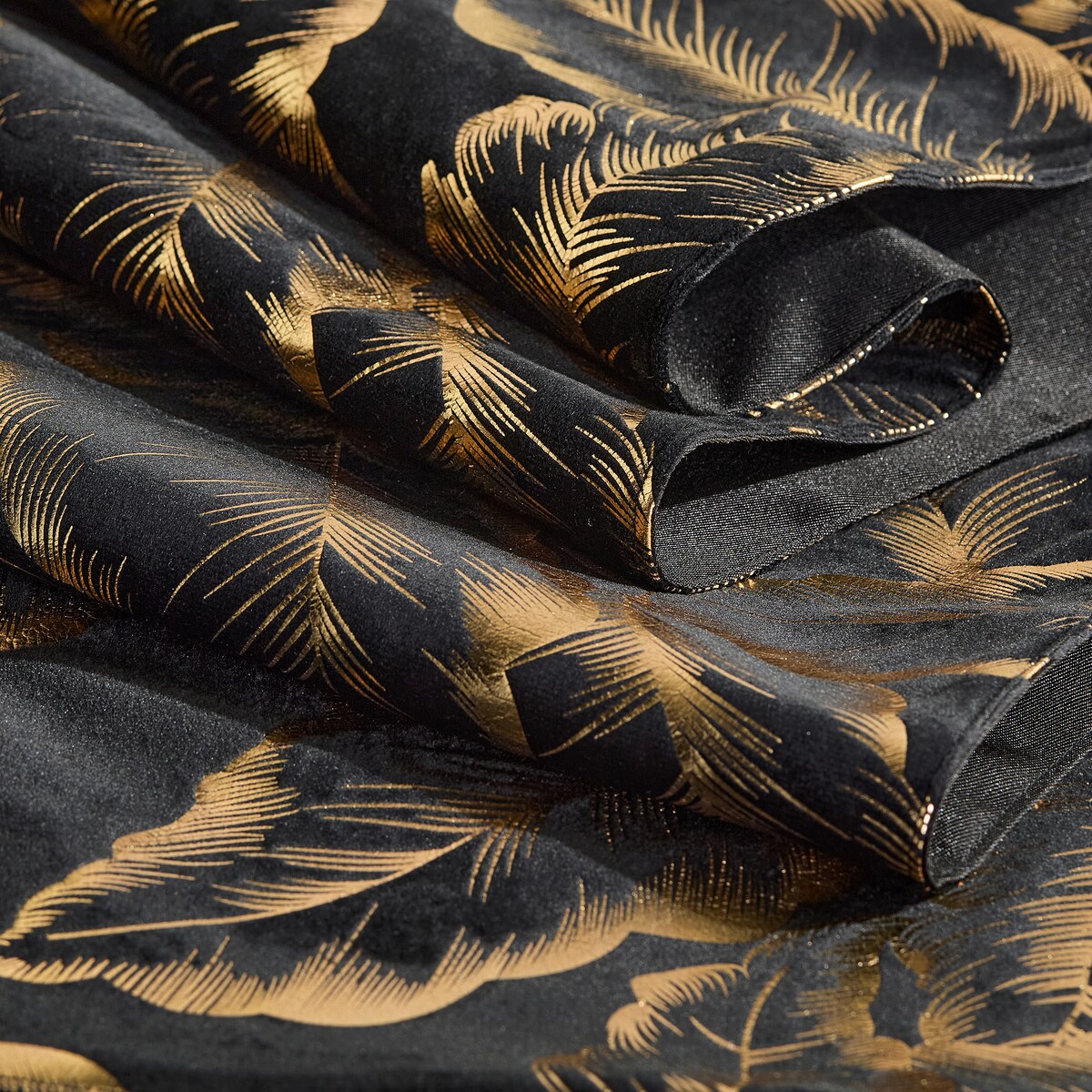 Bieżnik Welwetowy Foglare 40x180 cm z motywem liściastym