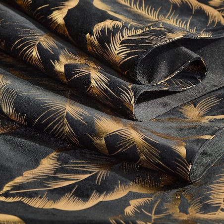 Bieżnik Welwetowy Foglare 40x180 cm z motywem liściastym