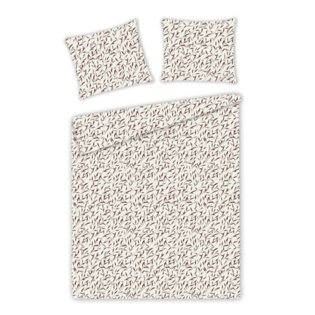 Pościel Bawełniana Alisora 160x200 cm z motywem liściastym