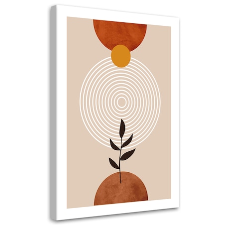 Obraz na płótnie, Koła i gałązki boho