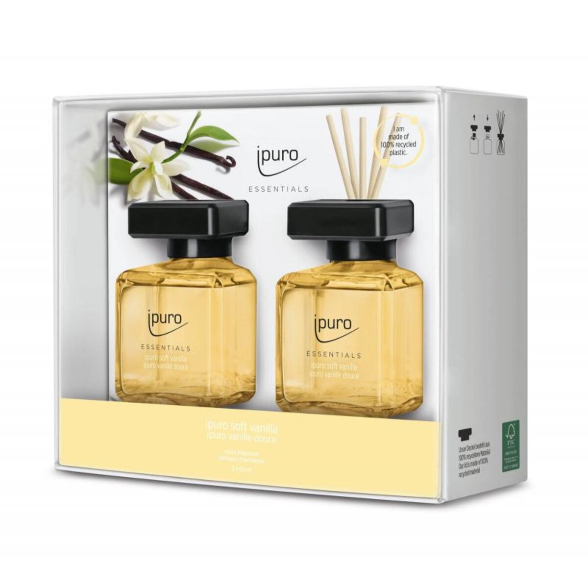 Zestaw prezentowy ipuro ESSENTIALS, Soft Vanilla, 2 x 50 ml