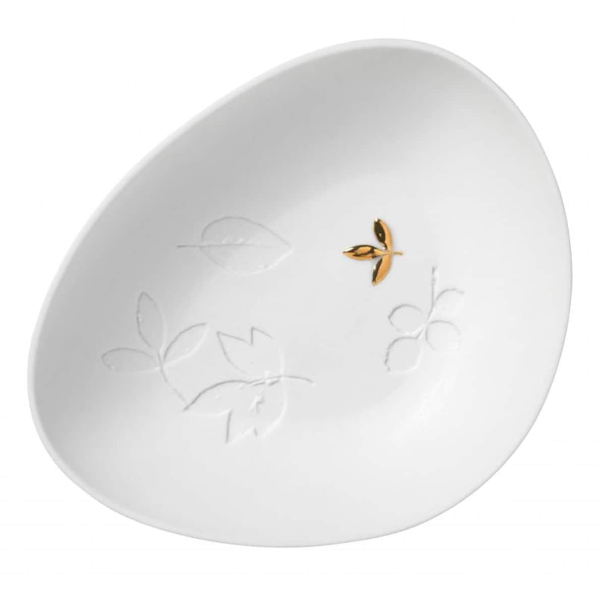 Miseczka Złoty listek, 11 x 9 x 2.5 cm, Raeder