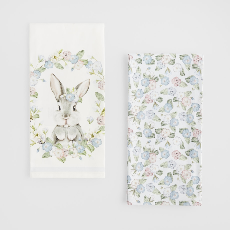 Komplet Ścierek Pansilo 45x65 cm z motywem królika