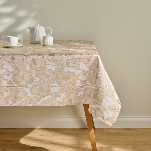 Obrus Żakardowy Makowka 130x180 cm z motywem kwiatowym