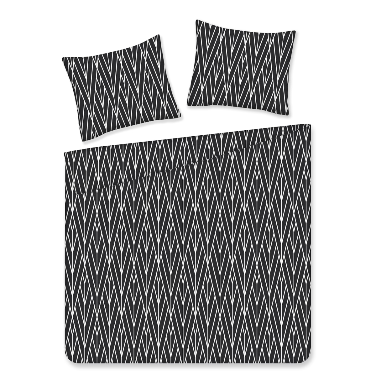 Pościel z bawełny satynowej Zinella 160x200 cm z motywem geometrycznym