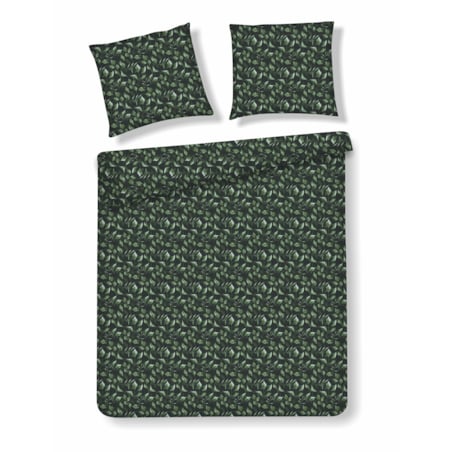 Pościel z bawełny satynowej Tavelia 160x200 cm z motywem liściastym