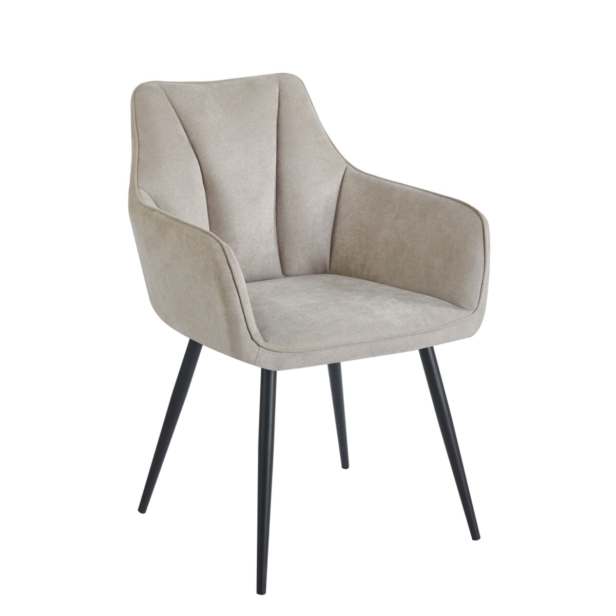 KRZESŁO TAPICEROWANE DO SALONU BEŻOWE NOWOCZESNE DO JADALNI ADELE TKANINA