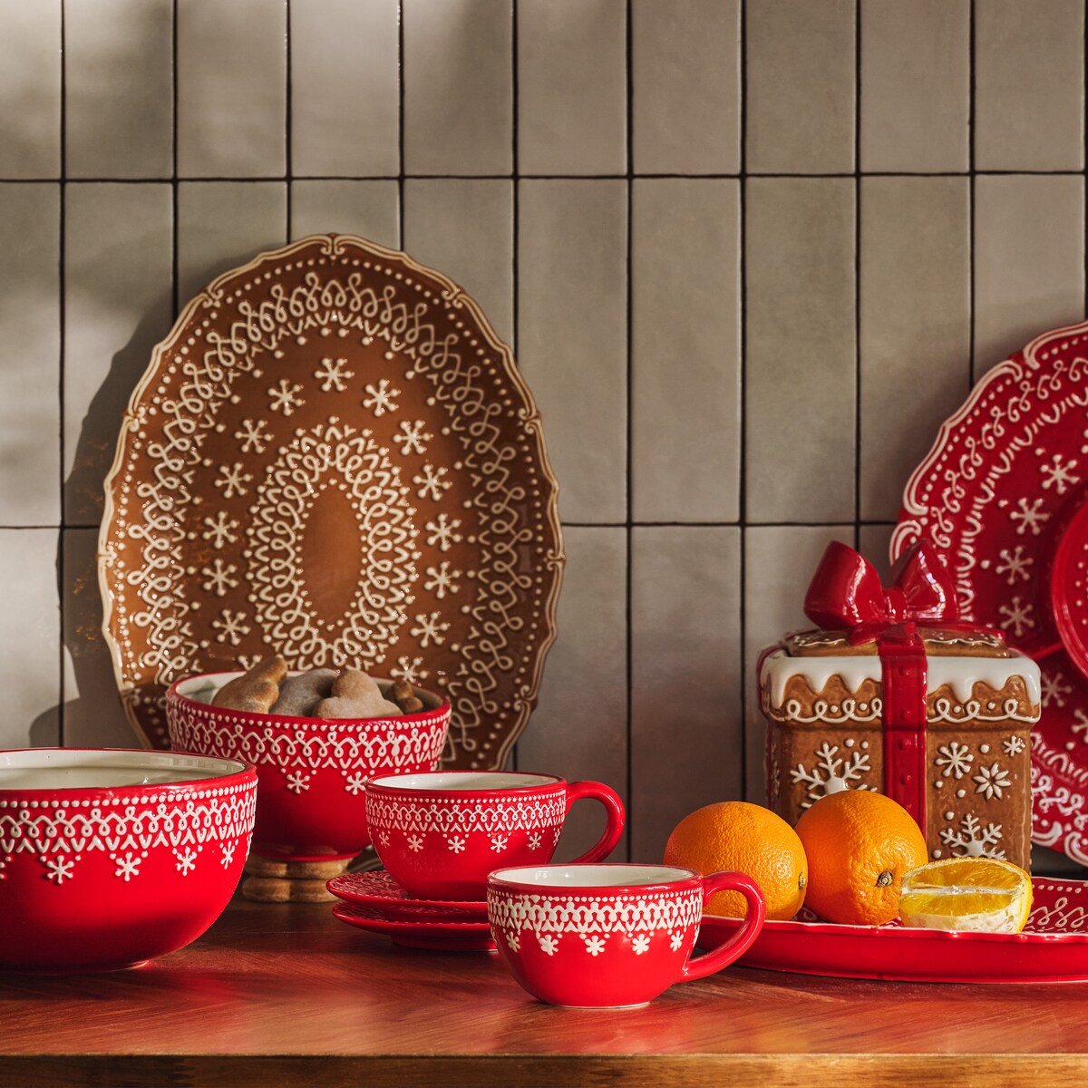 Pojemnik Gingerbox z motywem śnieżynki