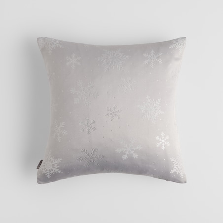Poszewka Żakardowa Preciosita 45x45 cm z motywem śnieżynki