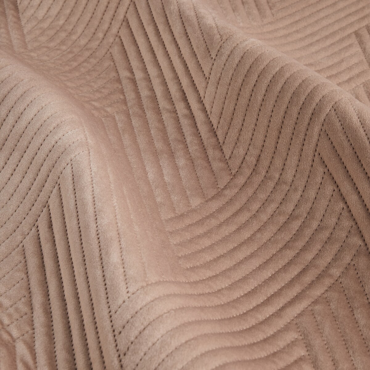 Jednokolorowa narzuta na łóżko z wytłoczonym wzorem geometrycznym Trialett 200x220 cm