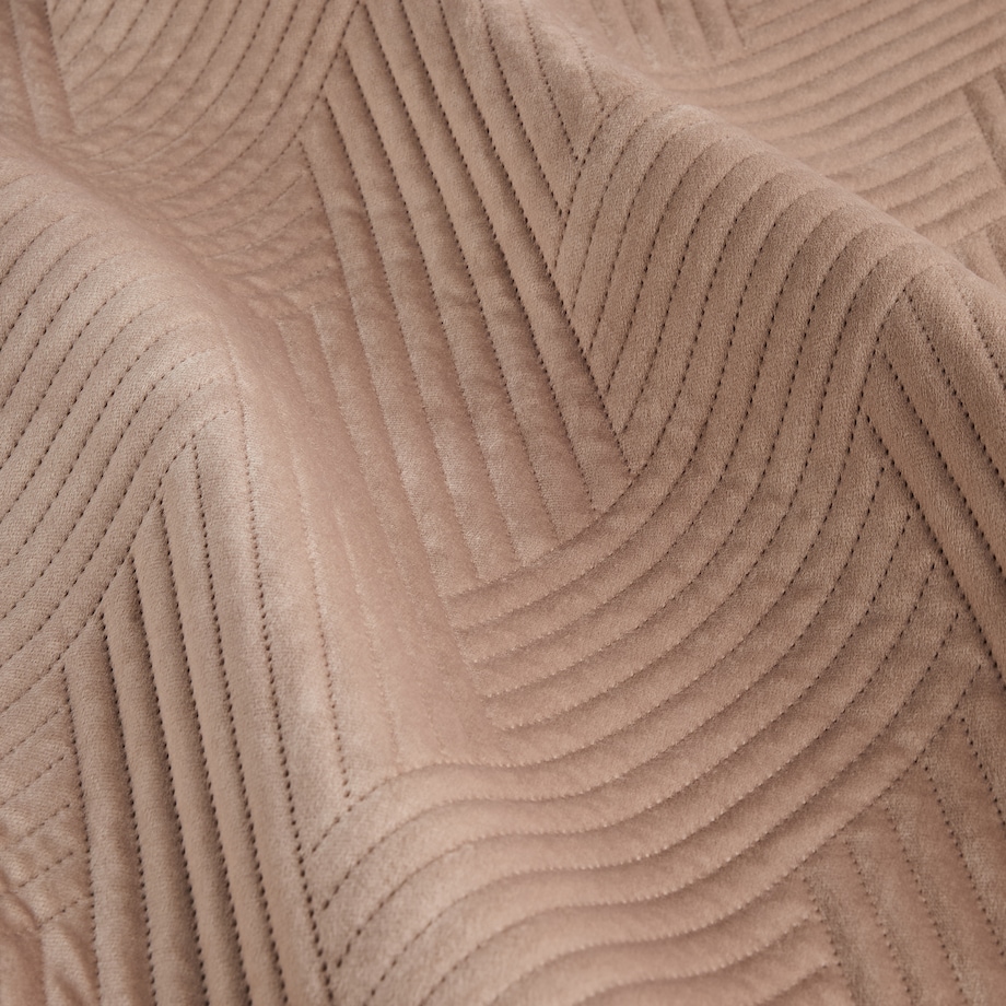 Jednokolorowa narzuta na łóżko z wytłoczonym wzorem geometrycznym Trialett 200x220 cm