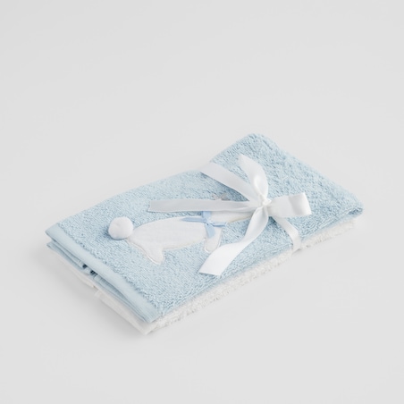 Komplet ręczników dekoracyjnych do twarzy lub rąk 2szt Pansilo 30x50 cm z motywem królika