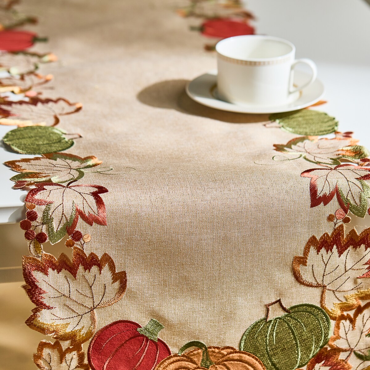 Bieżnik Haftowany Spice latte 38x174 cm