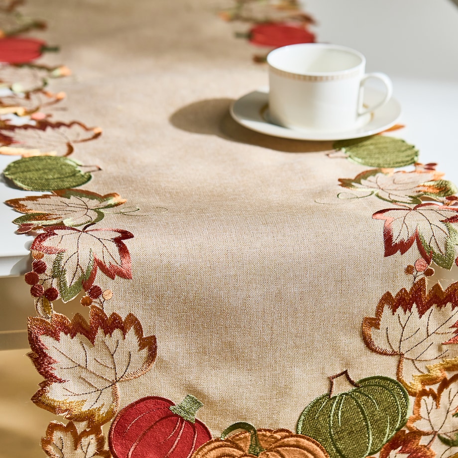 Bieżnik Haftowany Spice latte 38x174 cm