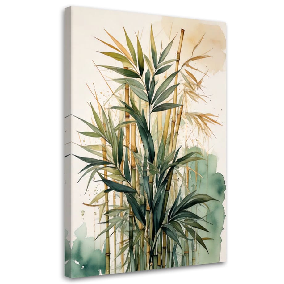 Feeby Obraz do salonu, Bambus Akwarela Natura 40x60