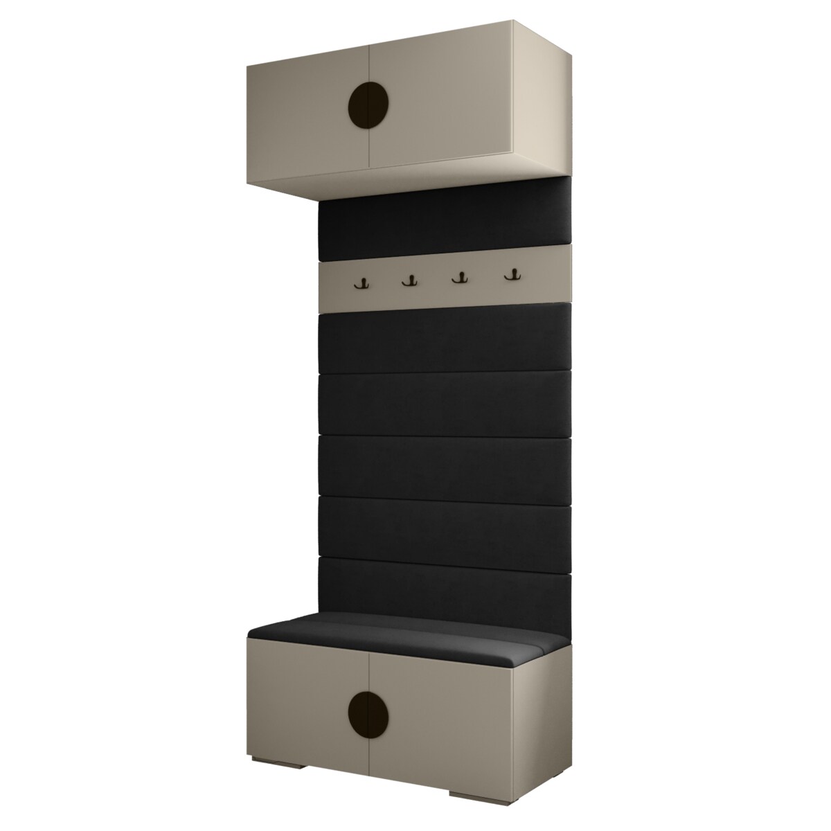 Garderoba do przedpokoju INOVA 4 kaszmir+czarny+manila18