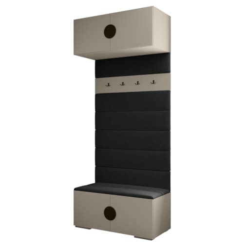 Garderoba do przedpokoju INOVA 4 kaszmir+czarny+manila18