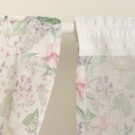Firana Bezillo 140x250 cm z motywem kwiatowym