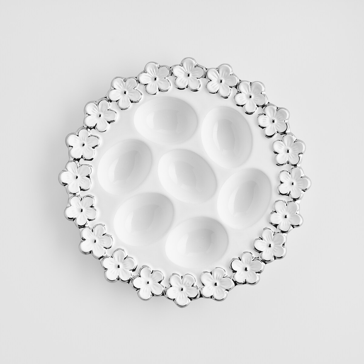 Patera Na Jajka Flosales z motywem kwiatowym