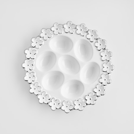 Patera Na Jajka Flosales z motywem kwiatowym