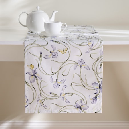 Bieżnik z nadrukiem Irisoni 40x180 cm z motywem kwiatowym