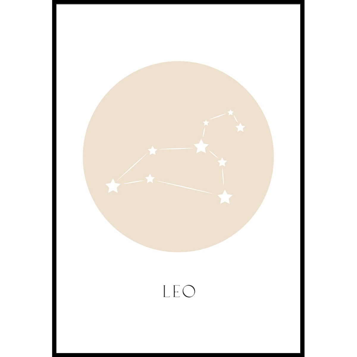 plakat znak zodiaku 2 lew 21x30 cm