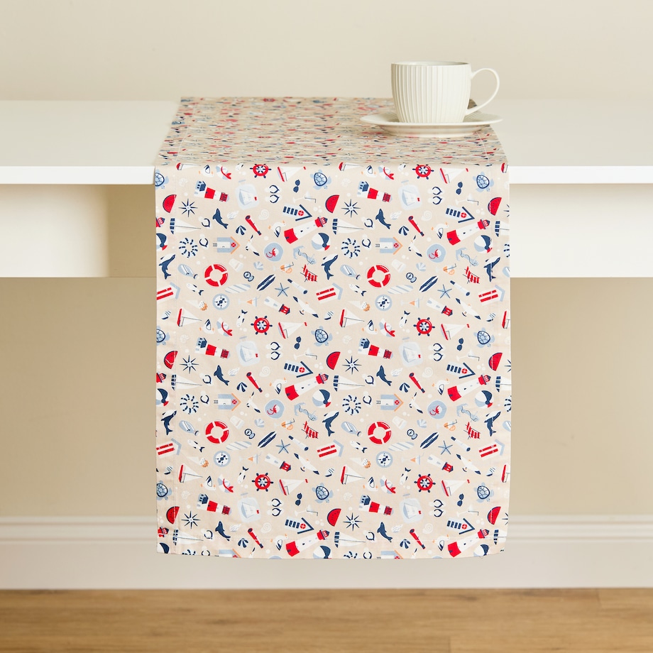 Bieżnik z nadrukiem Pelora 35x140 cm z motywem morskim