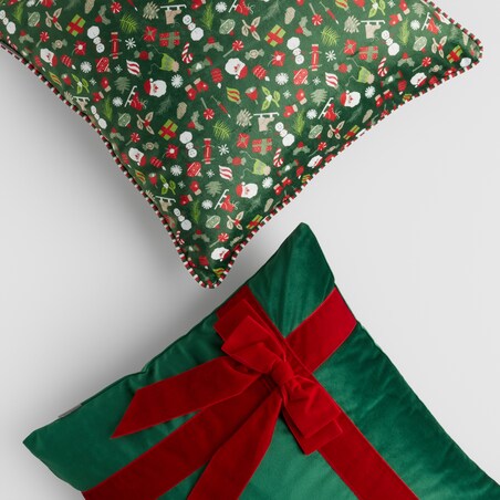 Poszewka z nadrukiem Festio 45x45 cm z motywem mikołaja