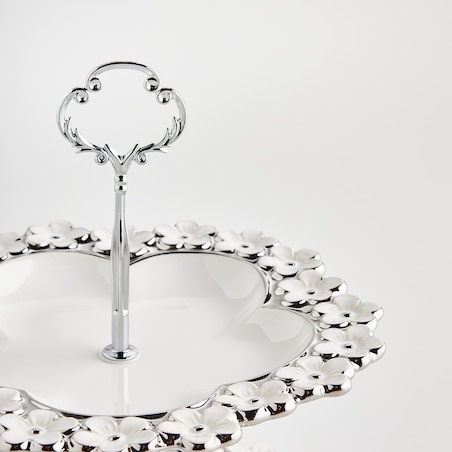 Patera Piętrowa Flosales z motywem kwiatowym