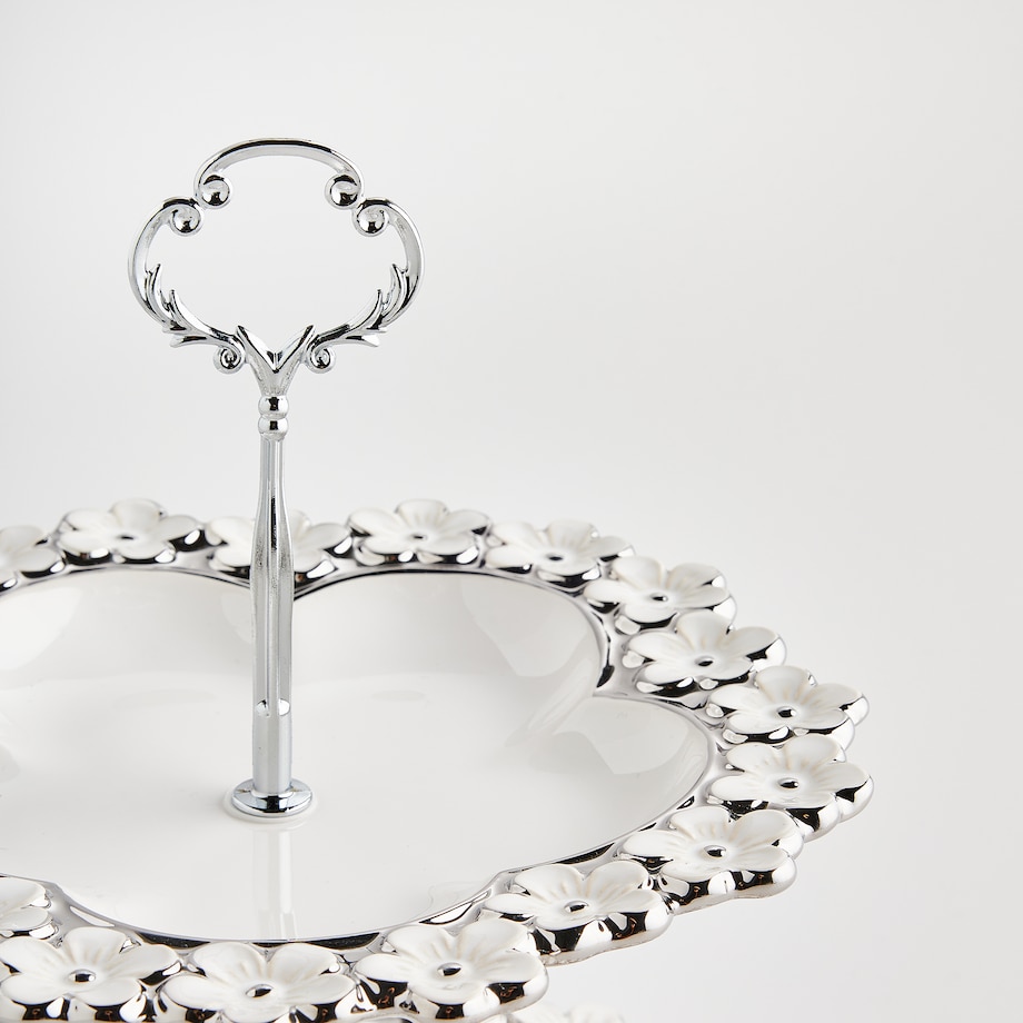 Patera Piętrowa Flosales z motywem kwiatowym