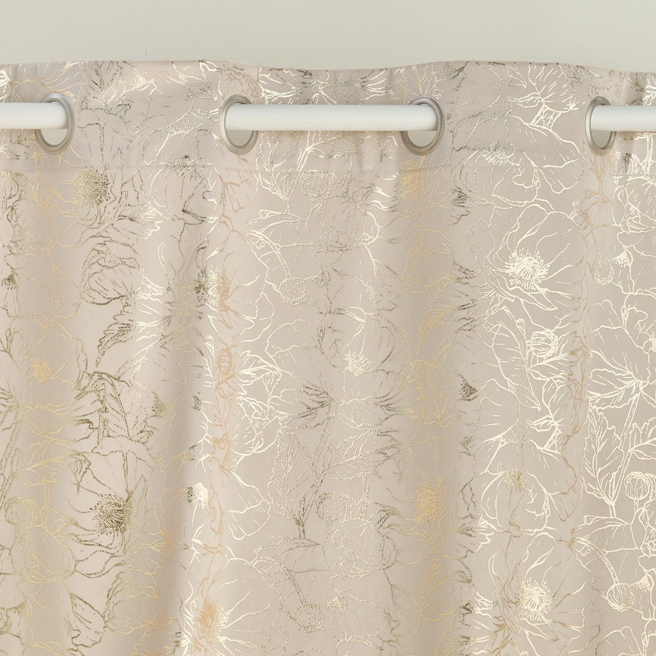 Zasłona z nadrukiem Casinosis 140x250 cm z motywem kwiatowym