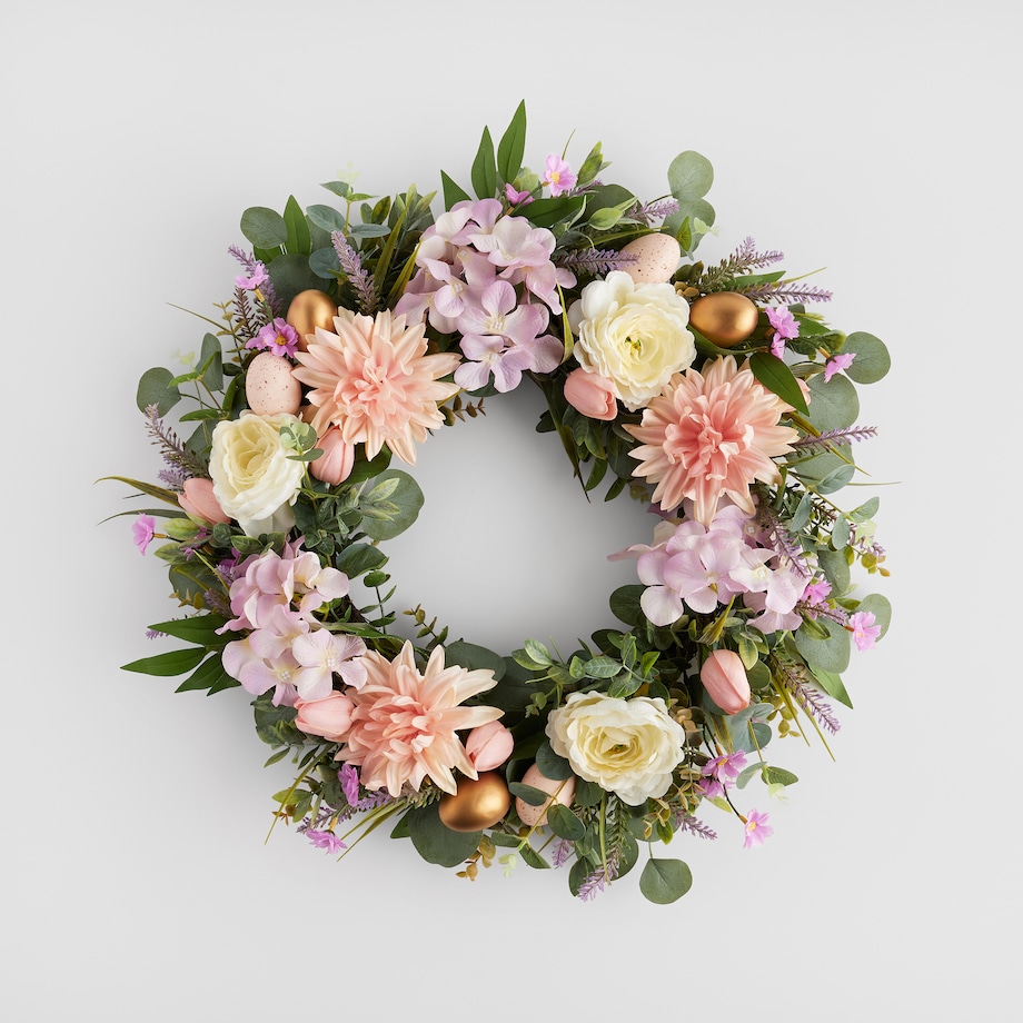 Wianek Egelle z motywem kwiatowym i jajka