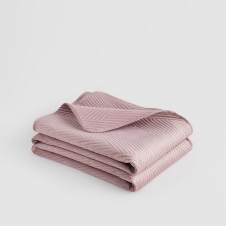 Jednokolorowa narzuta na łóżko z wytłoczonym wzorem Trialett 180x220 cm