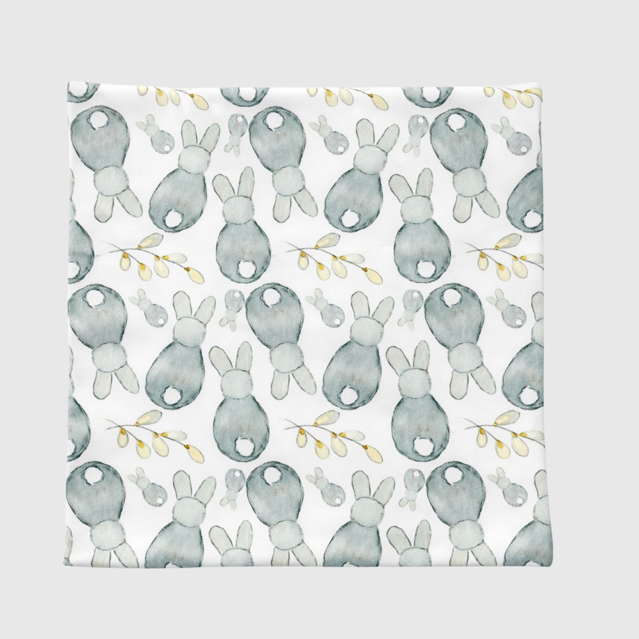 Poszewka Welwetowa Gray bunny 40x40 cm