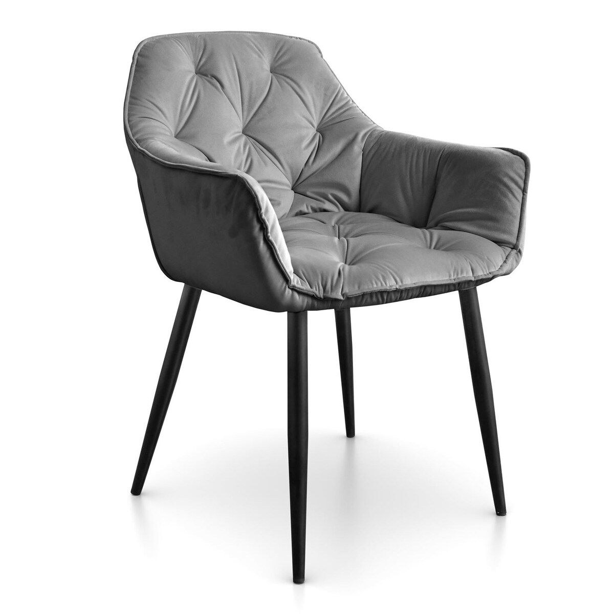 Krzesło pikowane TOKIO Bluvel szary 14