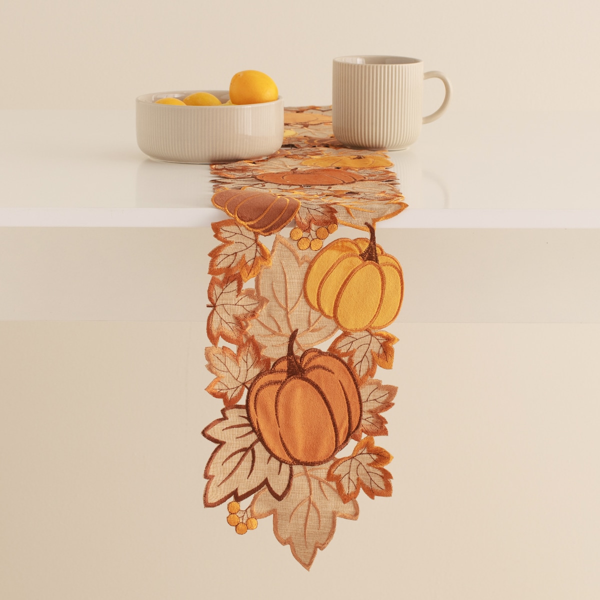 Bieżnik Pumpkin latte 18x158 cm