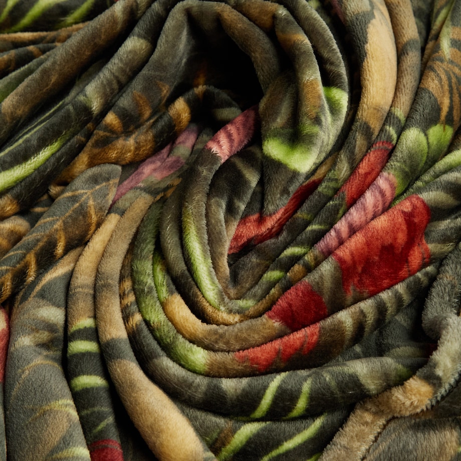 Koc Tropini 150x200 cm z motywem roślinnym