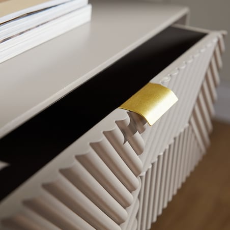 Ryflowana szafka nocna indygo