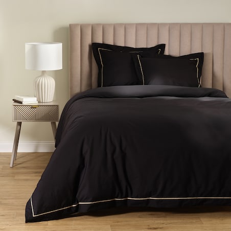 Jednokolorowa pościel z perkalu z lamówką Perlamo 200x200 cm