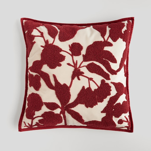 Poszewka Haftowana Caleras 45x45 cm z motywem kwiatowym