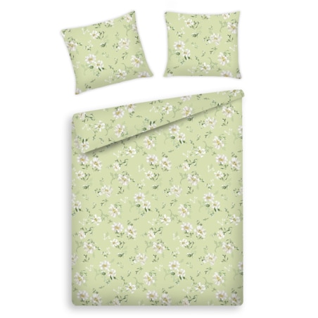 Pościel z bawełny satynowej Jasmina 160x200 cm z motywem kwiatowym