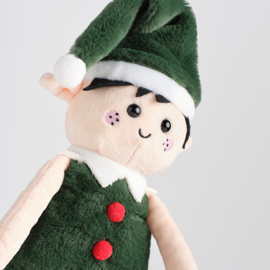 Przytulanka Elfi z motywem mikołaja