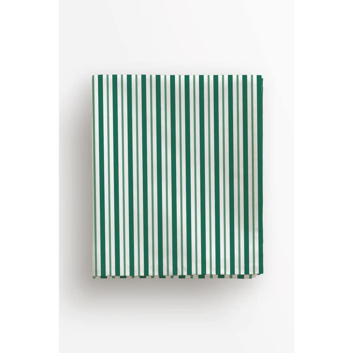 Obrus świąteczny - klasyczne zielone świąteczne paski - 100x100